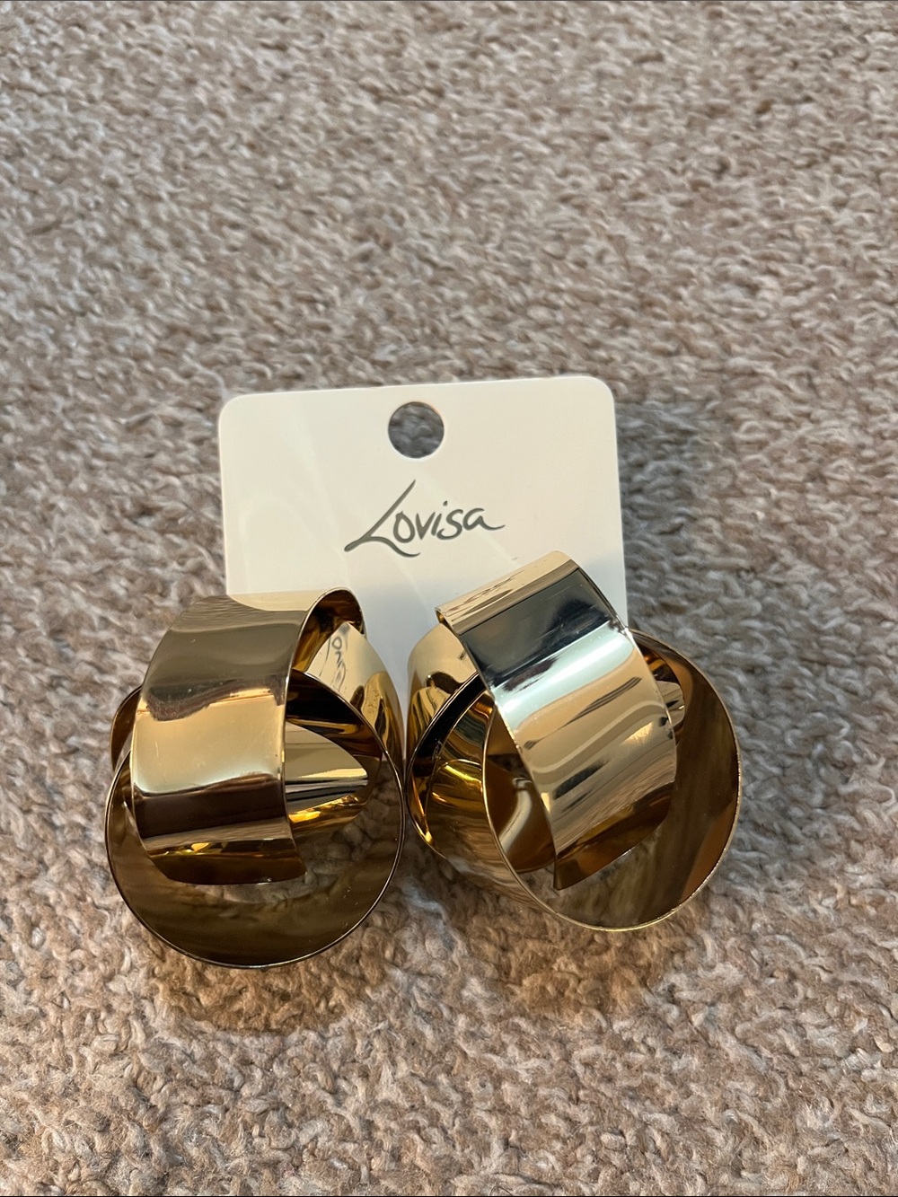 Gold-Tone Statement Hoop Earrings